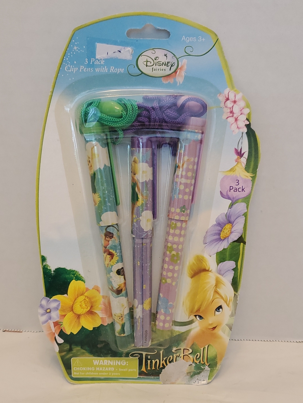 Disney Tinker Bell 3-Pack Clip Pens in Green, Purple & Lilac